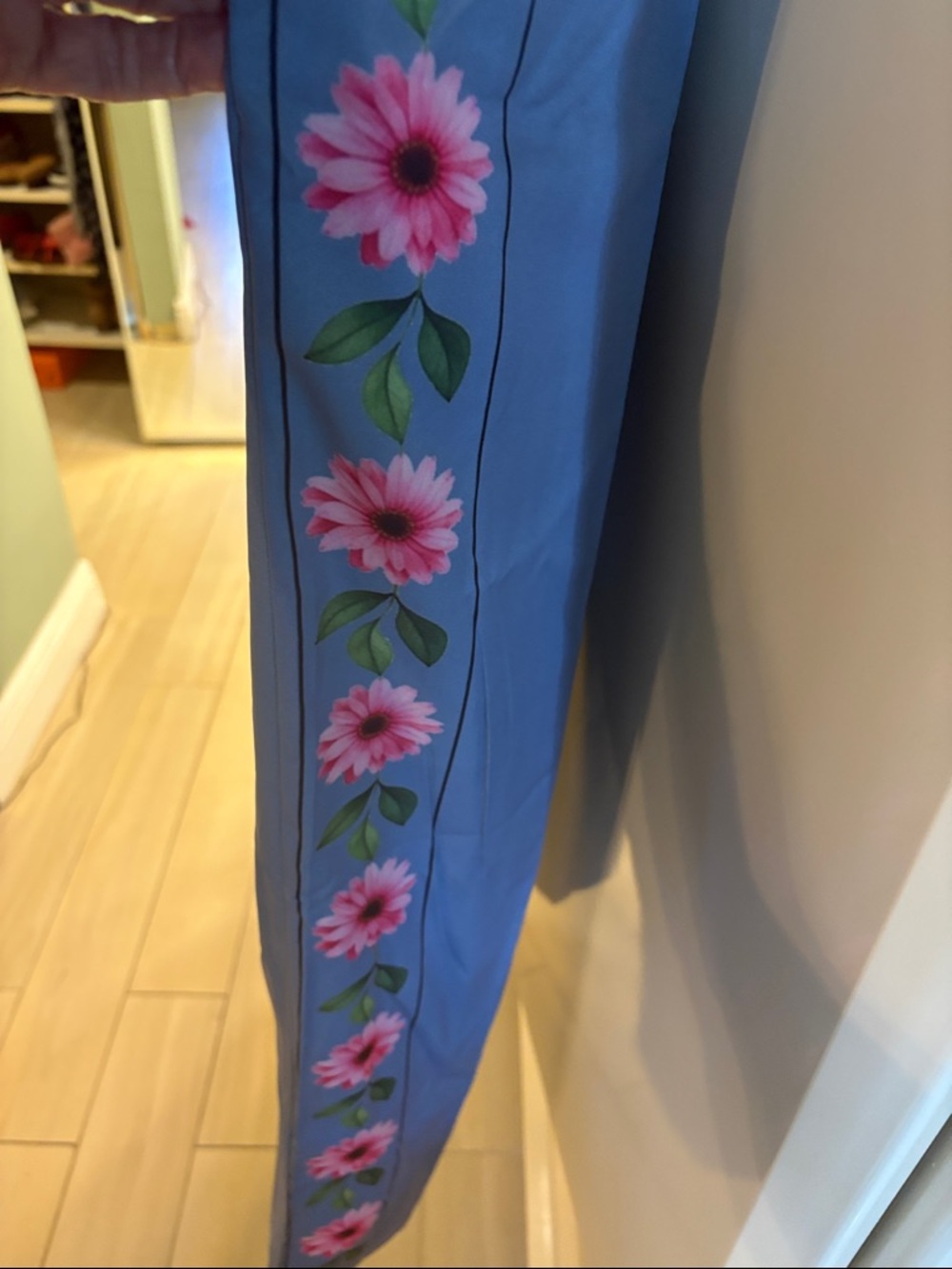 Light Blue Drawstring Pants - Picture 2 of 4